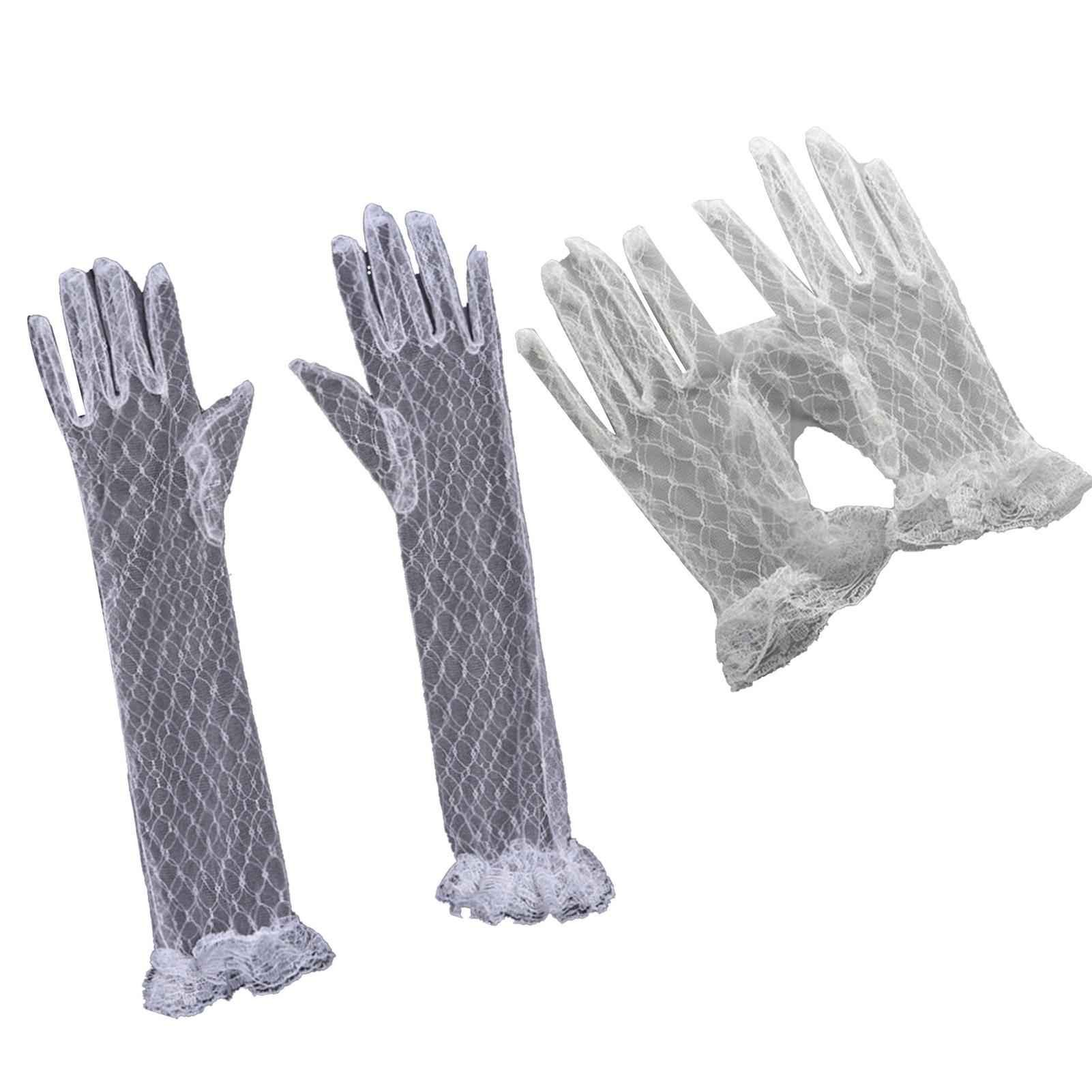 

Бежевые свадебные перчатки Удобные дышащие элегантные модные однослойные сетчатые сетчатые перчатки