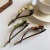 Simple Temperament High-End Feeling Hair Clips Rhinestone Bead Straight Twist Clip Hair Volume Multiple Headpieces Accessory