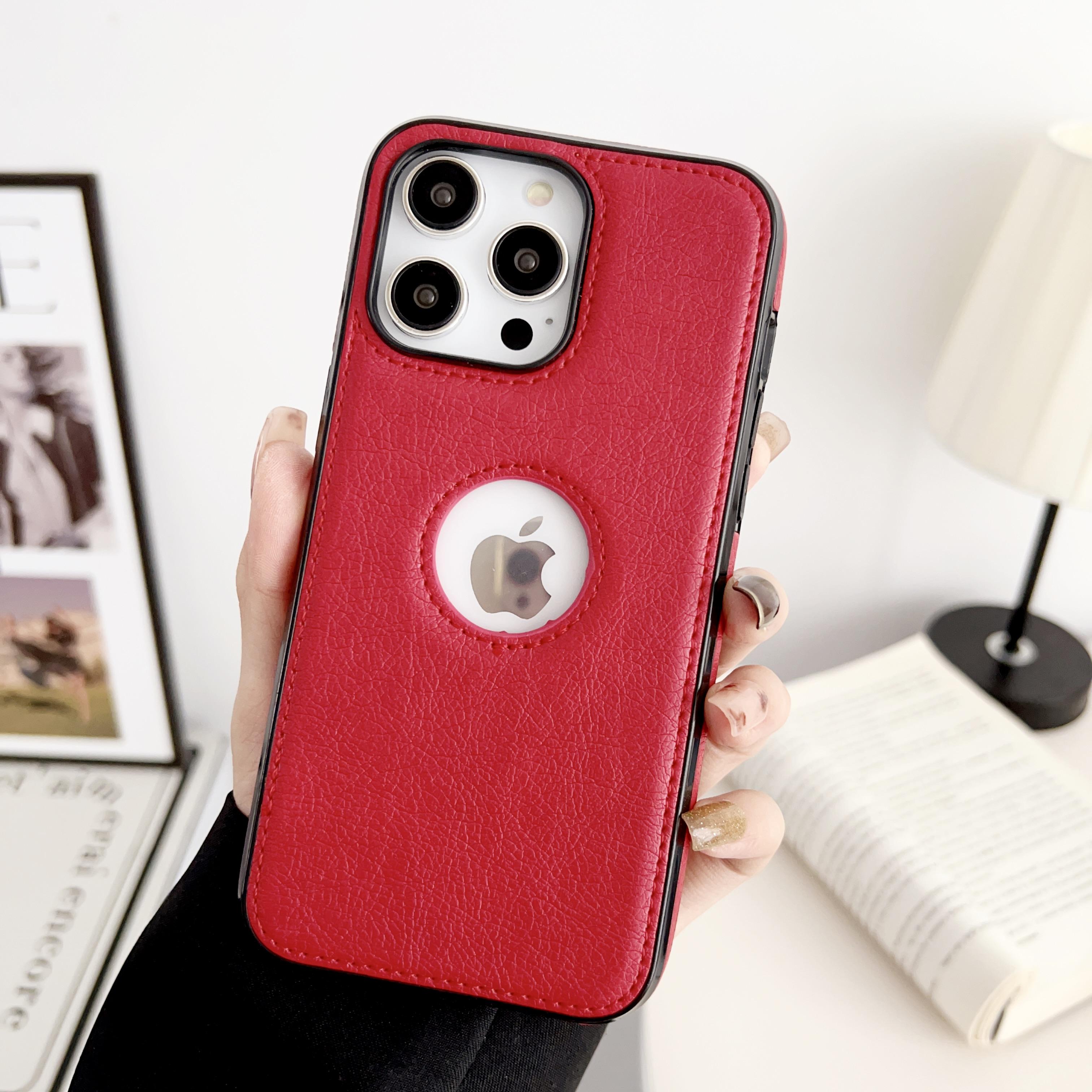 

Тонкий кожаный чехол для телефона в деловом стиле для iPhone 15 14Plus 13 12 11 Pro Max XSMAX для Samsung S24 S23 S22 Ultra Plus, противоударный бампер, мягкая задняя крышка iPhone 6/6S красный