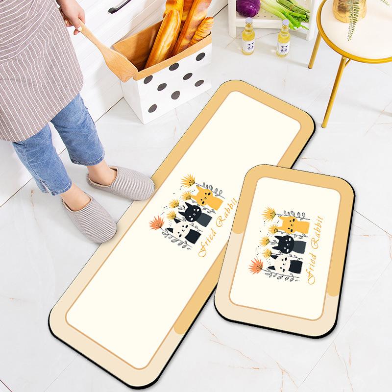 

Впитывающий нескользящий коврик для кухни, анти-ускоритель, быстросохнущий коврик для ванной комнаты, коврик для входа в ванную комнату 40 * 60cm crystal velvet