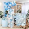 4PCS White Baby Shower Box Transparent Balloon Set Gift Gifts Letter Boy Box for Baby Shower Decorations Birthday Party Supplies