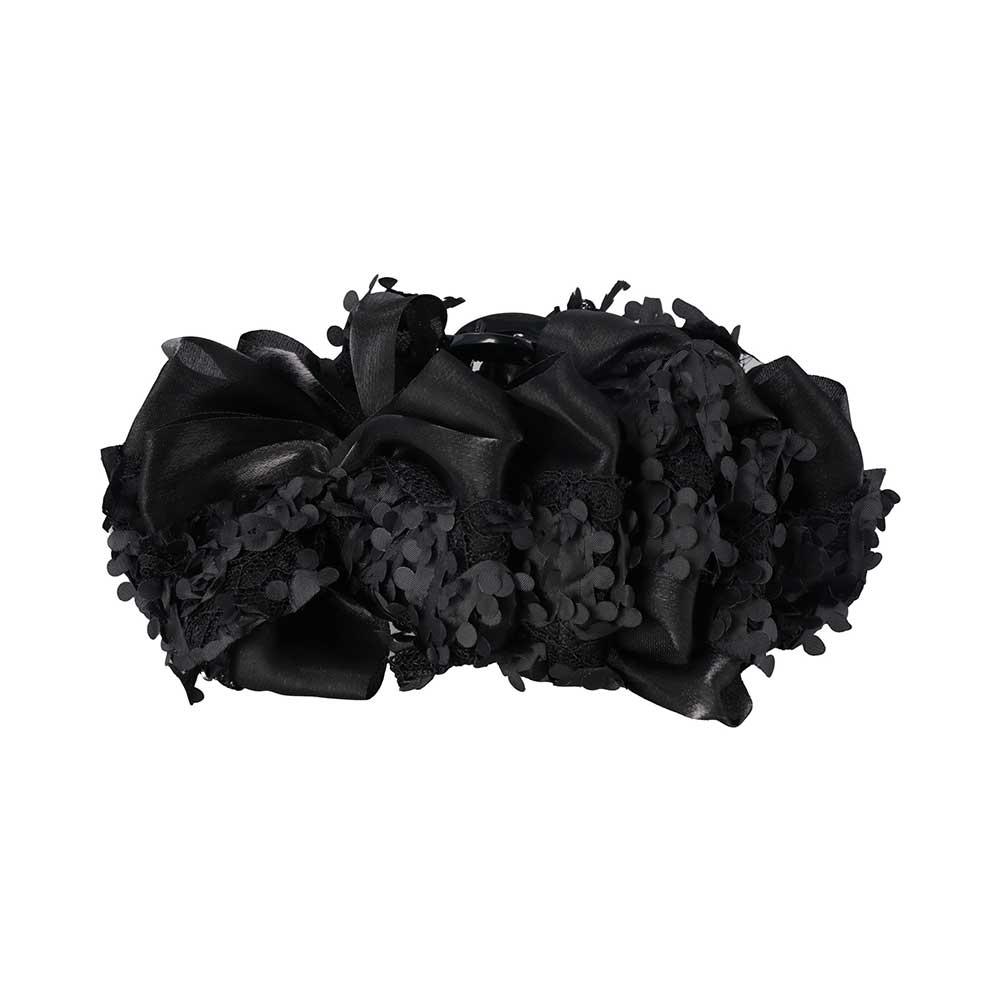 

Корейский стиль бант бант заколка для волос сетка-пузырь акульи клипсы кружево акриловые заколки для волос женщины чёрный