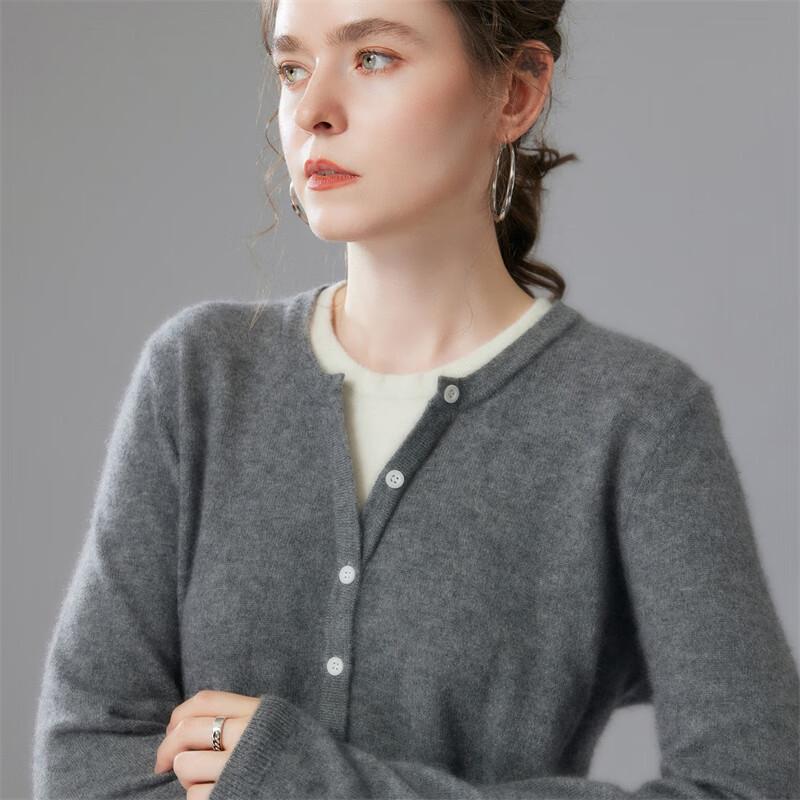 Fanzhen Women's Faux Two-Piece Cashmere Blend Sweater