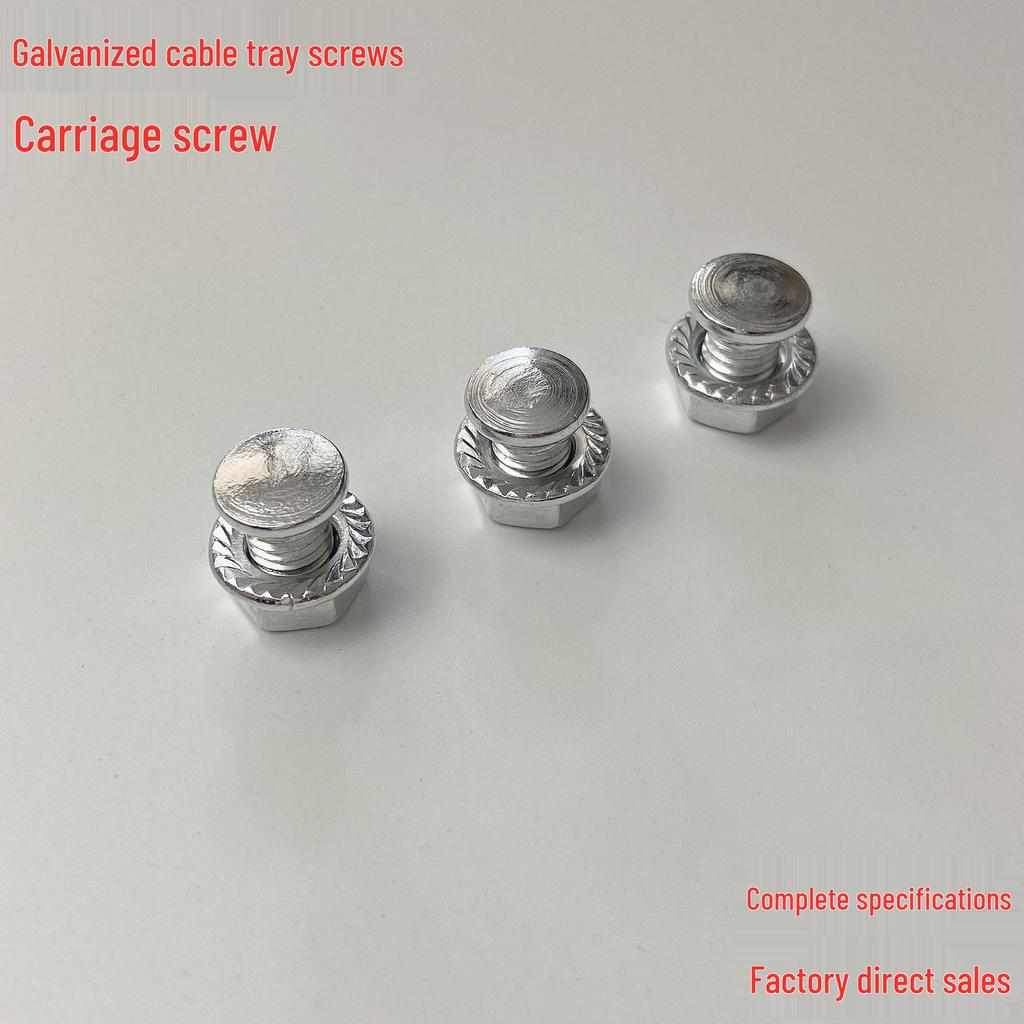 M8 Galvanized Flat Head Carriage Screw for Cable Tray and Trunking