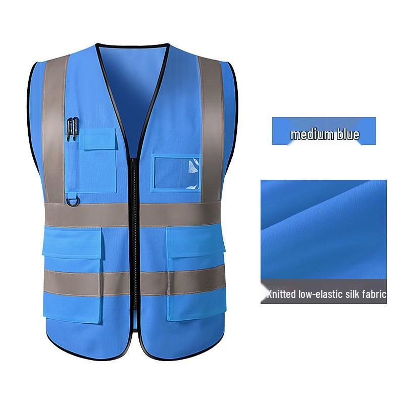 Multi-Pocket Reflective Safety Vest for Construction and Traffic Duty