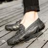 FashionCrocodile Pattern Genuine Leather Shoes Men Slip-on Casual Loafers Mens Business Shoes Luxury Brand Office Formal Dress Footwear