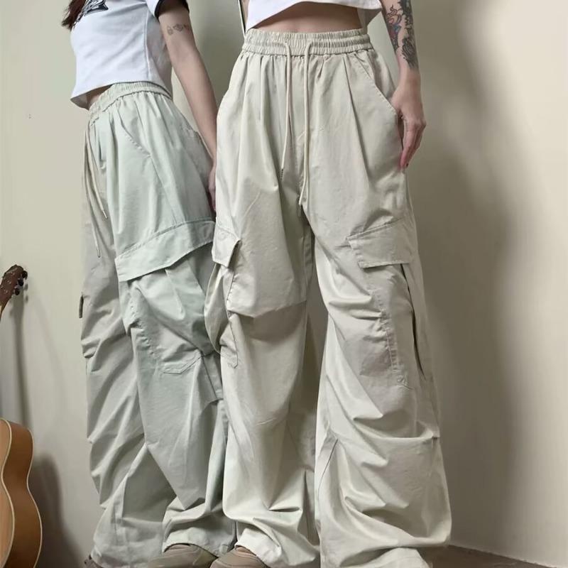 Fashion Casual Streetwear Woman Cargo Pants Wide Leg Pants Women High Waist Plus Size Y2K Trendy Loose Straight Office Lady Trousers