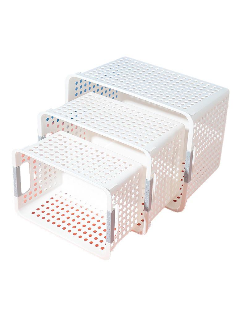 Coș clasic 5940 Hole: Coș mare de depozitare din plastic cu mâner pentru articole diverse