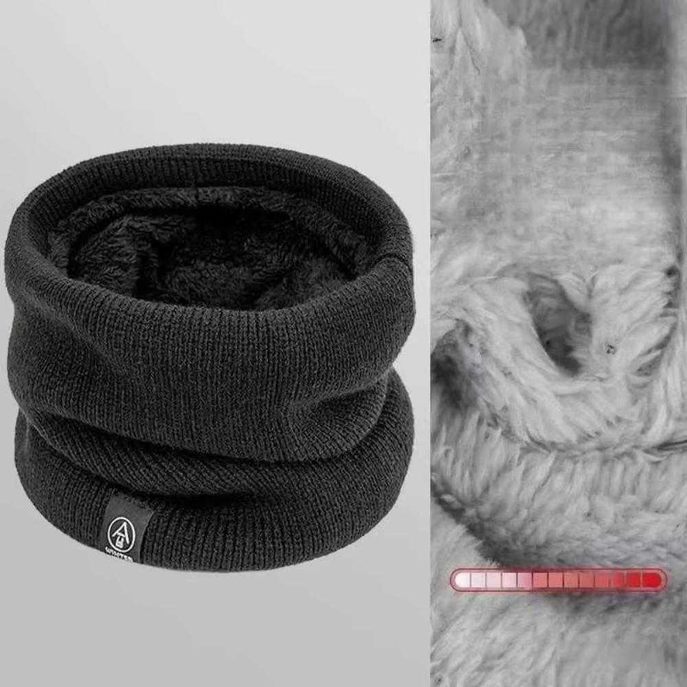 Knitted Scarf Fashion Soft Winter Warm Solid Cold-proof Collar Neck Warmer Thick Headband Ski Mask Men Women Plush Tube Scarf