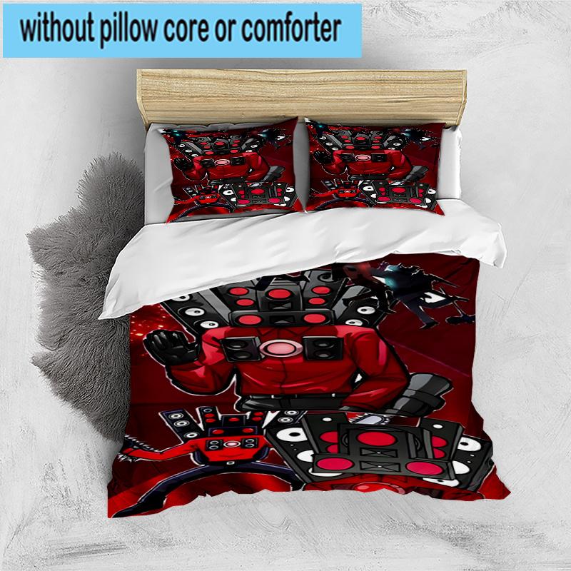 3PCS Cameraman robot 3pcs Bedding,Including 3PCS Duvet Cover And 2pcs Pillowcases Perfect for Christmas,Ideal for Bedroom, Dormitory