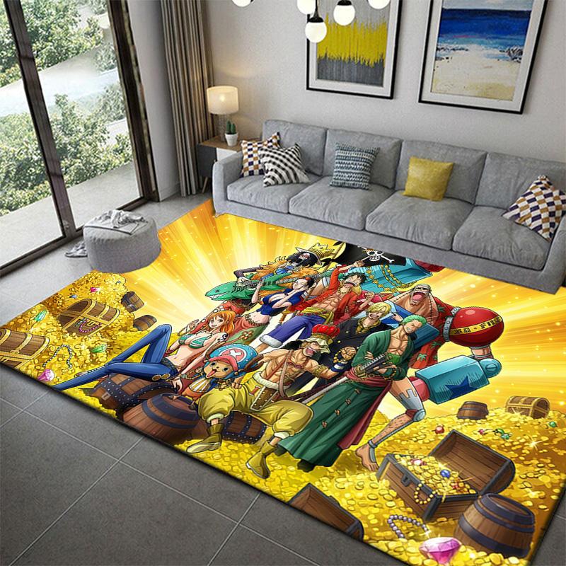 One Piece Anime Gift Area Rug Soft Non-Slip Mat for Bedroom Living Room Home Decor