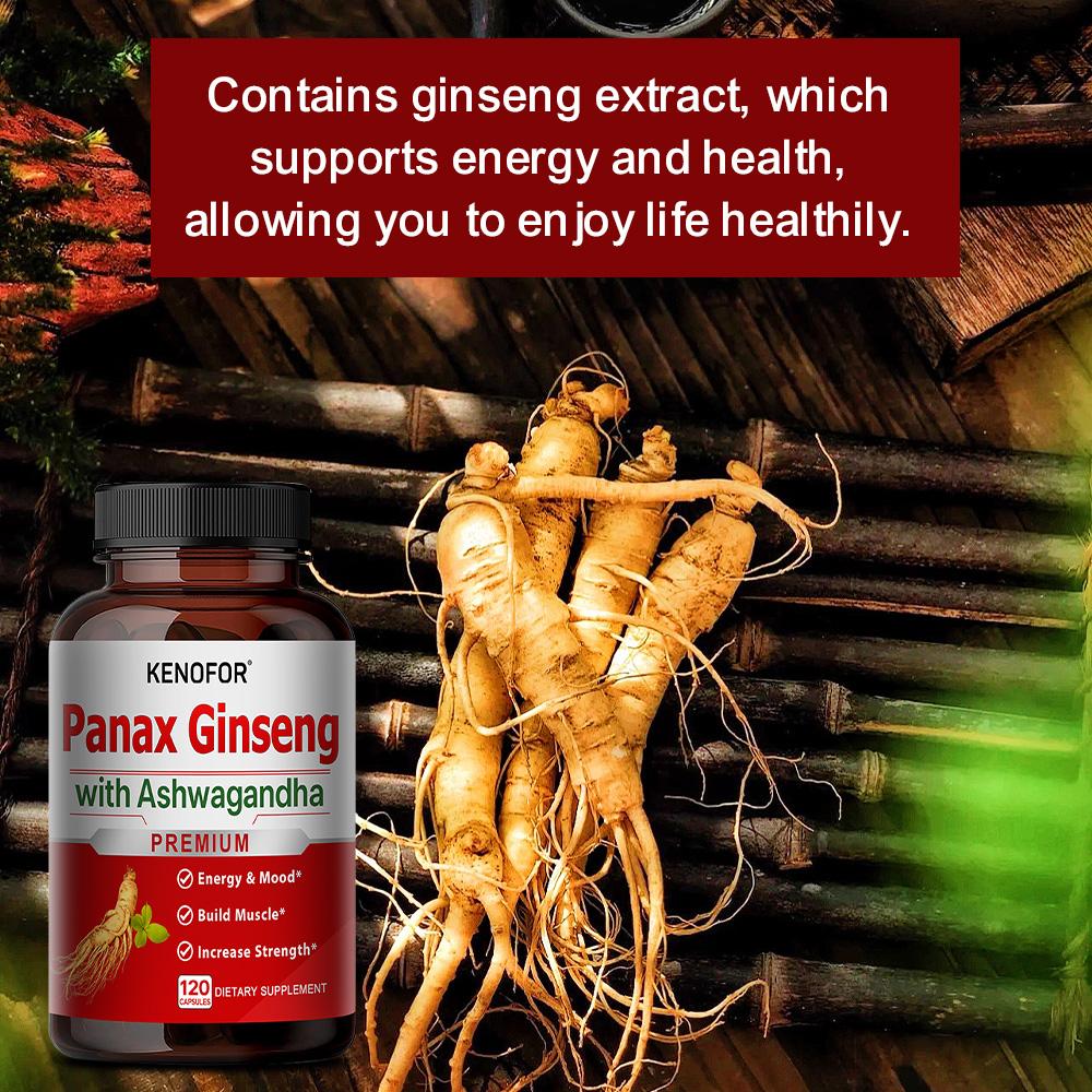 Korean red ginseng capsules, maca, 120 capsules