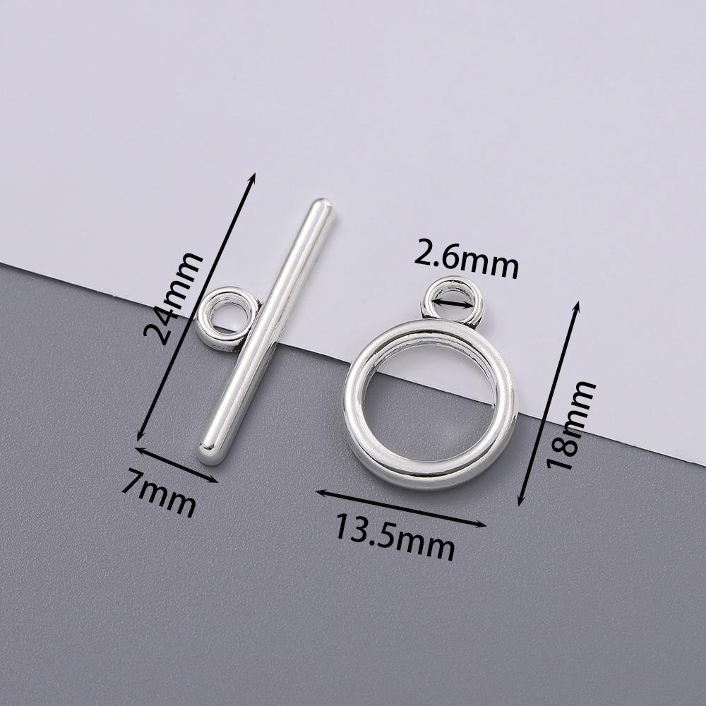 10Sets OT Clasp Alloy Toggle Clasps Round Bar Connector for DIY Jewelry Making Bracelet Hooks Crafts Necklaces Accessories