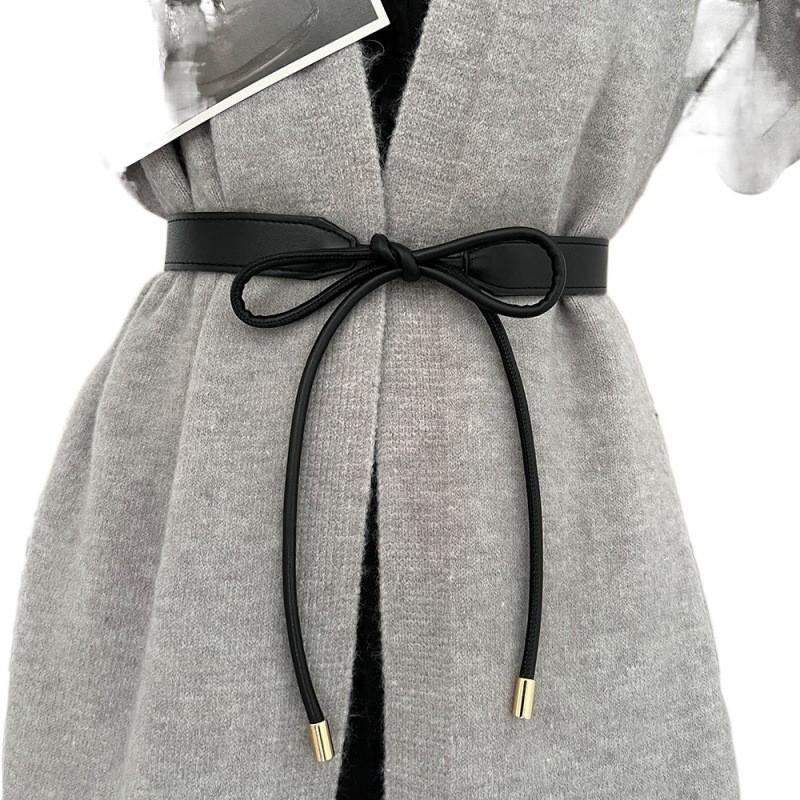 Stylish Knot Waist Belt For Women Versatile Accessory For Dresses And Sweaters In Black And Brown