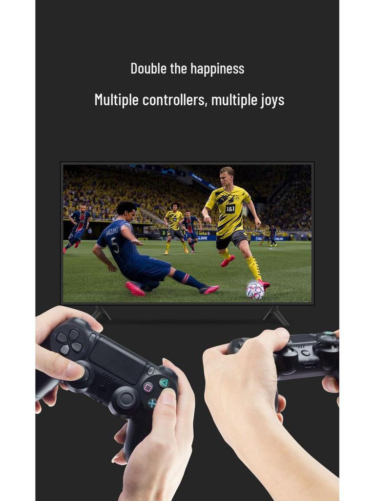 Wireless Bluetooth Game Controller with Dual Vibration for PS4, PS5, PC, and Steam