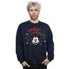 Disney Mens Mickey Mouse Christmas Light Bulbs Sweatshirt