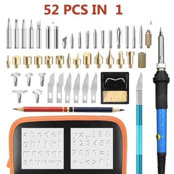 71Pcs 110V 60W Wood Burning Pen Set Stencil Soldering Tips Tools Pyrography Kit 71Pcs 110V 60W Wood Burning Pen Set Stencil Soldering Tips Tools Pyrography Kit