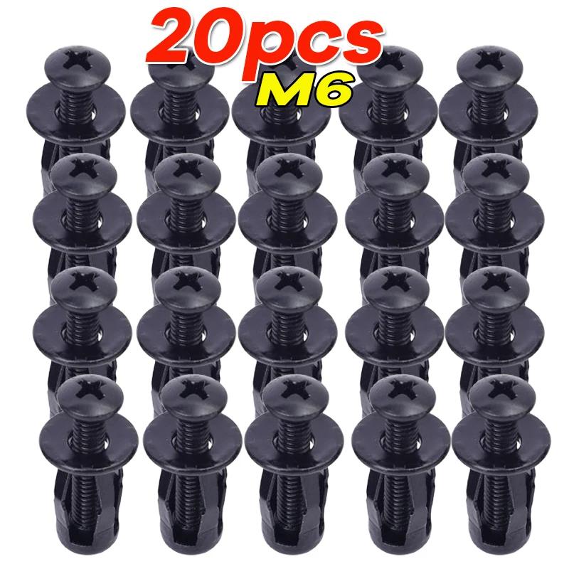 M4/M5/M6 Petal-shaped Rivet Nut Bolts Kits Expansion Metal Rivet Nuts Car License Plate Mounting Clamps and Fasteners