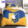 MansfieldFC Muster Bettwäsche Steppdecke Set Bettbezug Kissenbezug Heimdekoration Geburtstagsgeschenk (1 Bettbezug + 2 Kissenbezüge, ohne Füllung)