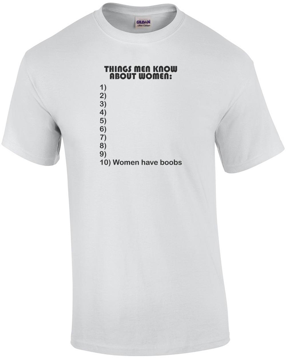 Things Men Know About Women Shirt Unisex T-Shirt XXXL