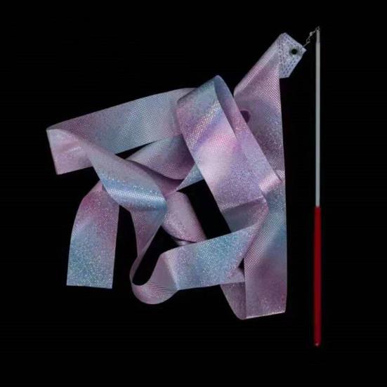 2 ks gymnastických stuh s hůlkou Silná třpytivá Měkká hladká Dlouhá stuha Trénink 2/4 m Umělecká tančící Vlající tyč Stuhy Dětská hračka