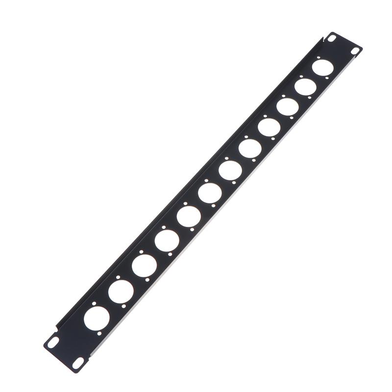 1U Rack Patch Metal Panel 4 8 12 16 Way Channel Flight Case Mount For Xlr Connecctor Speaker Jack Audio Cable Plug Socket