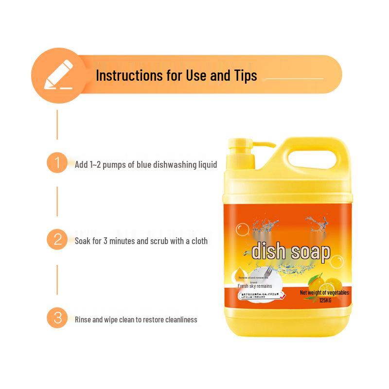 Lan Piao Lemon Dish Soap 1.25kg - Degreases & Removes Stains