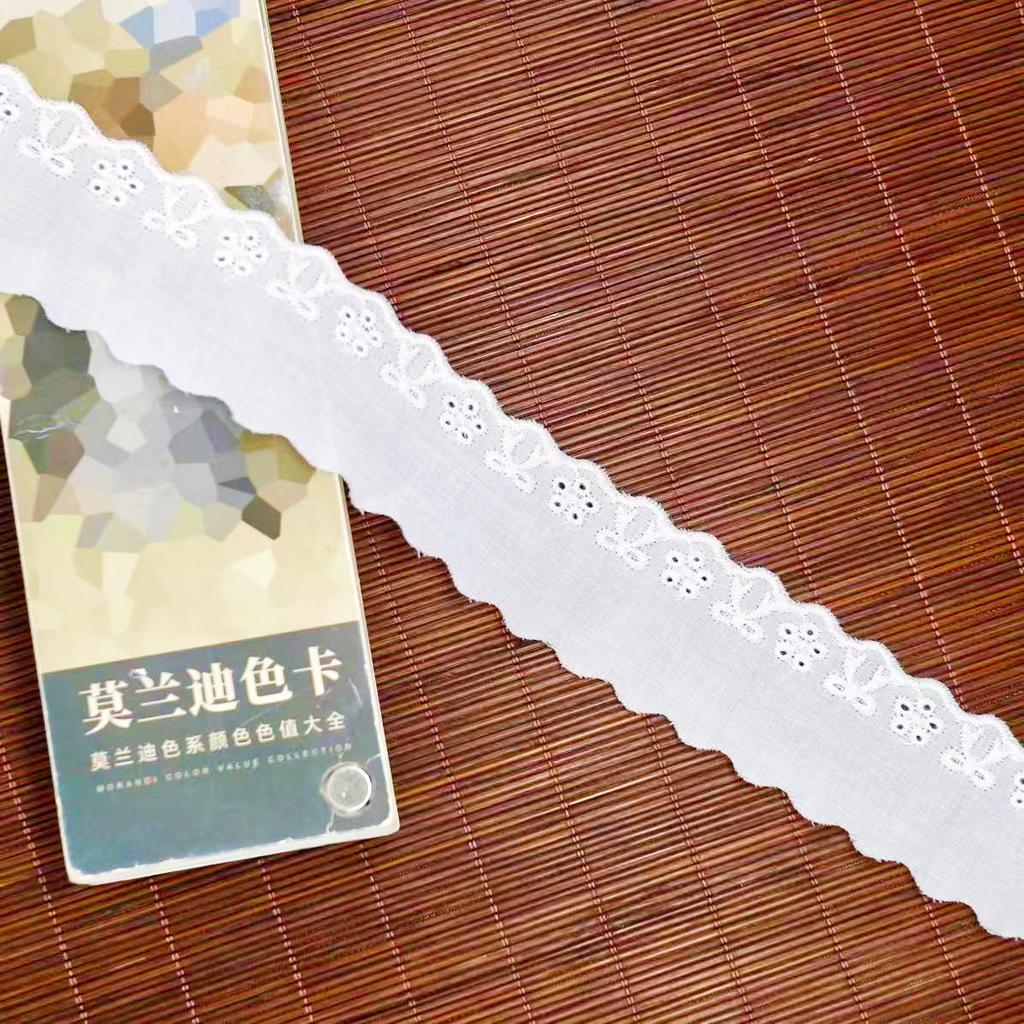 Cotton Embroidery Lace Accessories Clothing Diy Decoration Handmade Wrinkled Ruffle Edge Lace Fungus Edge