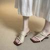 New Niche Lazy People Wear High-heeled Sandals for Women In Summer, Weave Wedge Heels, Cool Slippers, Open-toed Women's Shoes