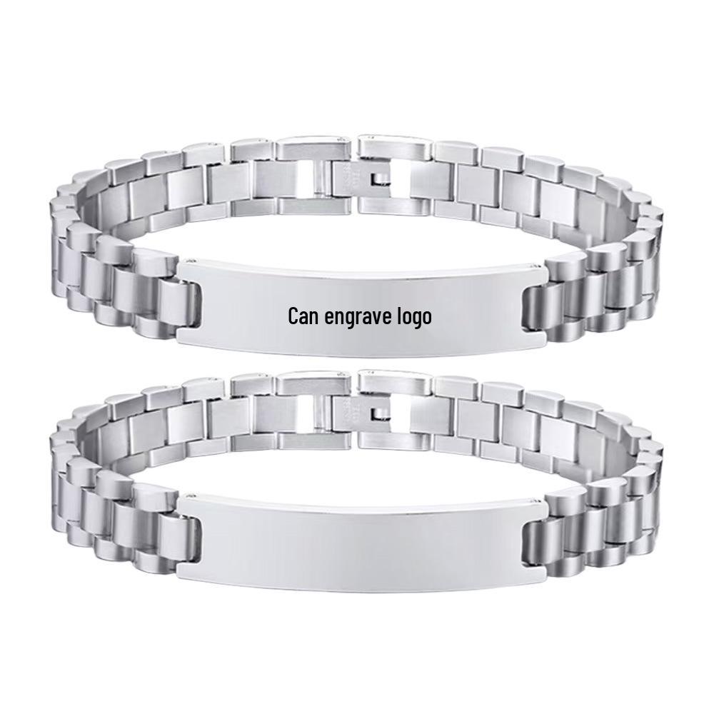 Adjustable Engravable Stainless Steel Men's Watch Chain