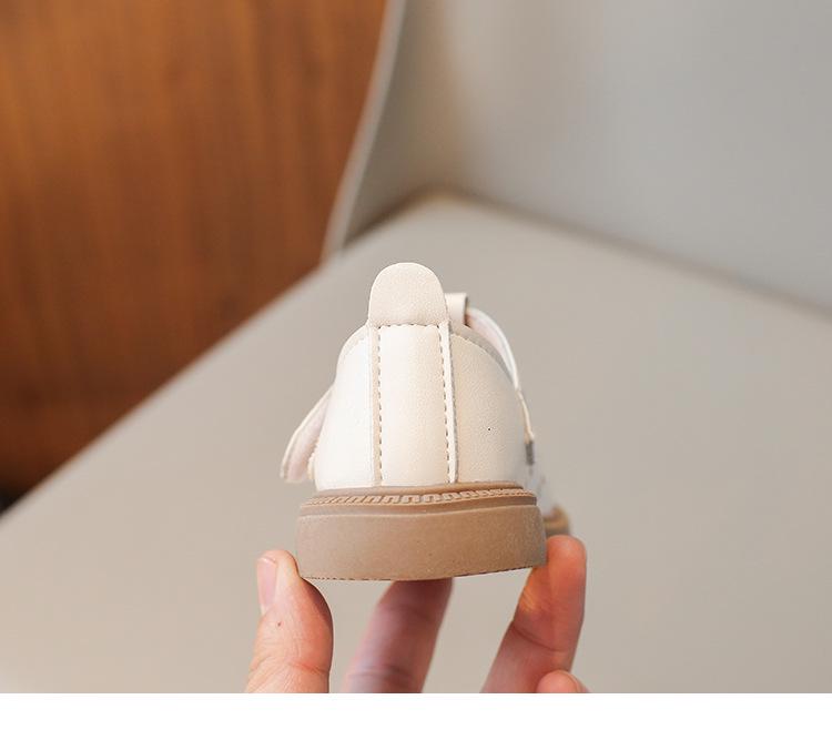 Girls' Soft Sole Leather Shoes - 2025 Spring/Summer Princess Style, Solid Color, Casual Korean Design