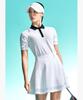 DESCENTE GOLF Women'S Collar Contrast Short Sleeve Sweater (Dq22Wfkp41)