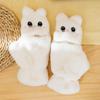 Women Driving Gloves Cat Ears Elastic Wool Mittens Female Gloves Flip Mittens Half-finger Gloves