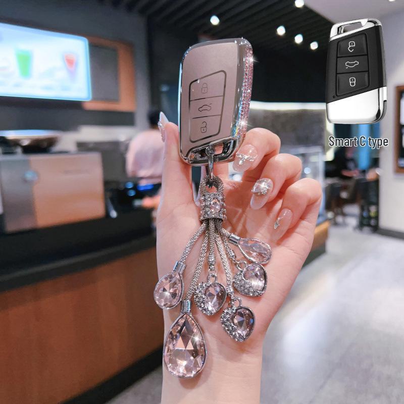 Volkswagen Key Case: Compatible with Lavida, Sagitar, Passat, Magotan, Tan Yue, Golf, Bora. Protective Shell with Buckle Bag.