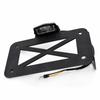 Retro American Cruiser Motorcycle Side License Plate Holder with Light Bracket