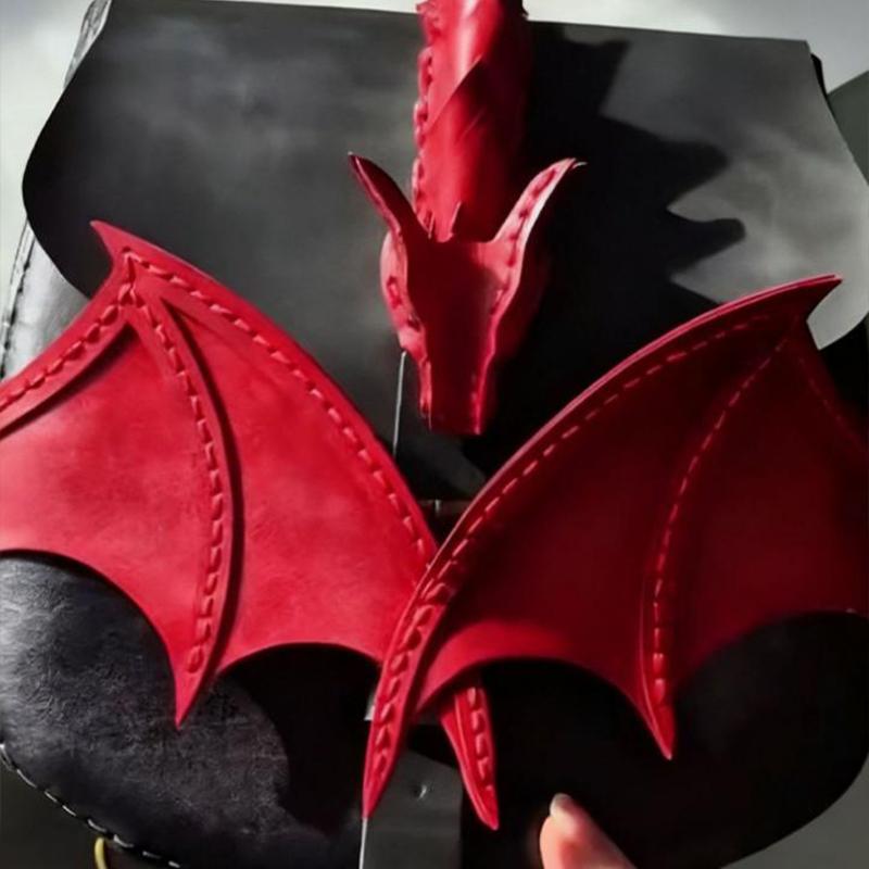 2026 New Dragon Wing Crossbody Bag 3d Dragon Design Faux Leather Satchel Dark Fantasy Devil Wing Shoulder Bag Phone Bag Wallet
