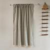 Punch-free Partition Curtain Striped Cotton and Linen Fabric Hanging Curtain Household Door Curtain Kitchen Coffee Half Curtain