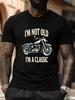 Plus Size Motorcycle Graphic T-shirt - "I'm Not Old