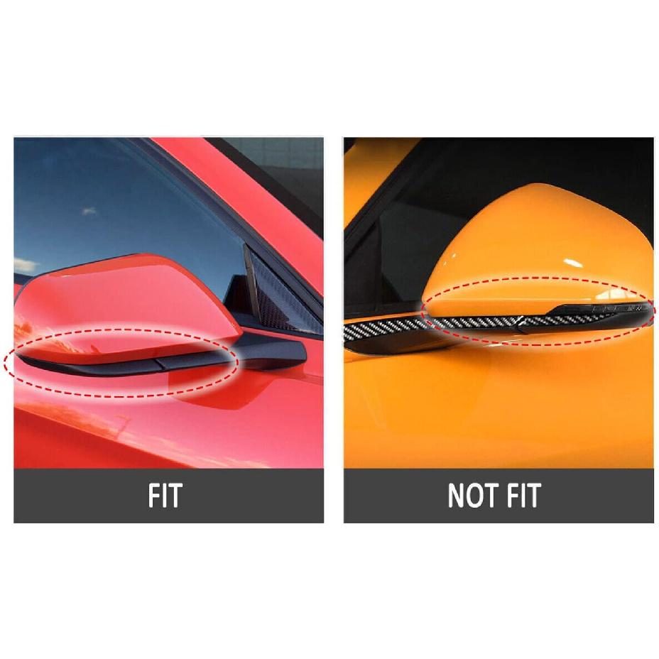 GSRECY Side Door Rear View Mirror Cover Cap Rearview Mirrors Trim Exterior Accessories Compatible with Ford Mustang 2015-2022, Without Turn Signal
