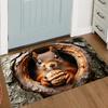 3D Squirrel Tree Hole Rug Cute Animal Entryway Doormat Front Door Rugs Non Slip Soft Easy Clean Durable Rustic Decor Carpet