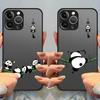 Funda Back Phone Cover Case for iPhone 17 Pro Max Air XS XR 16 Plus 13 Mini 14 11 12 15 7 8 SE Cartoon Cute Panda