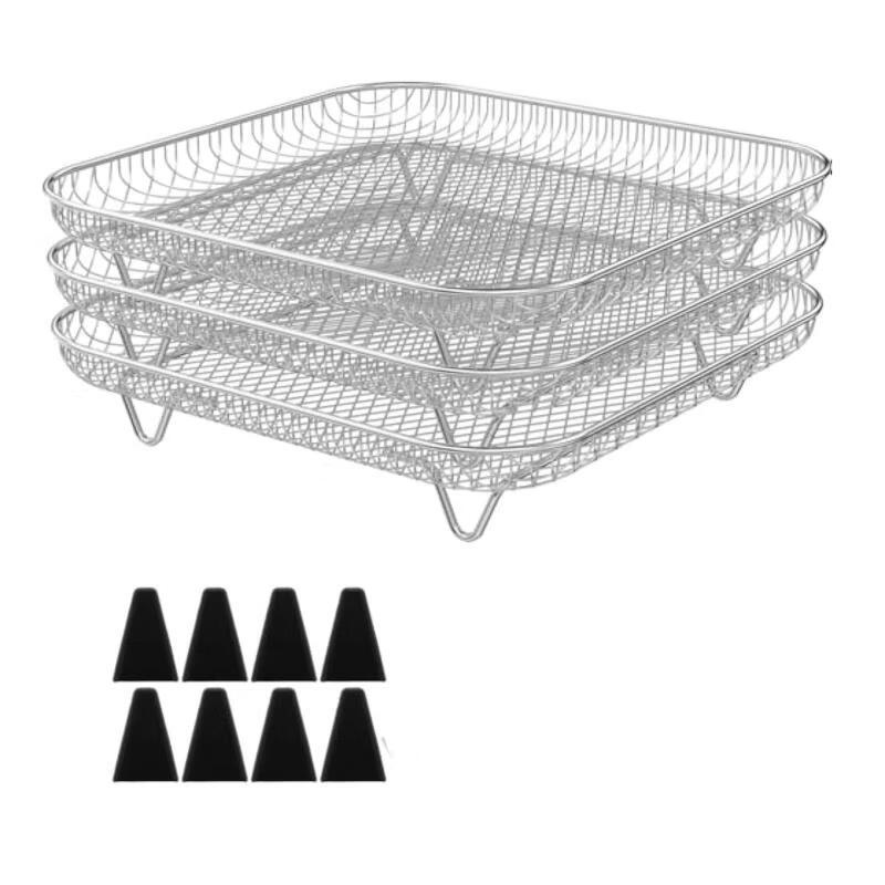 SMVP 304 Stainless Steel 3-Layer Square BBQ Grill Rack
