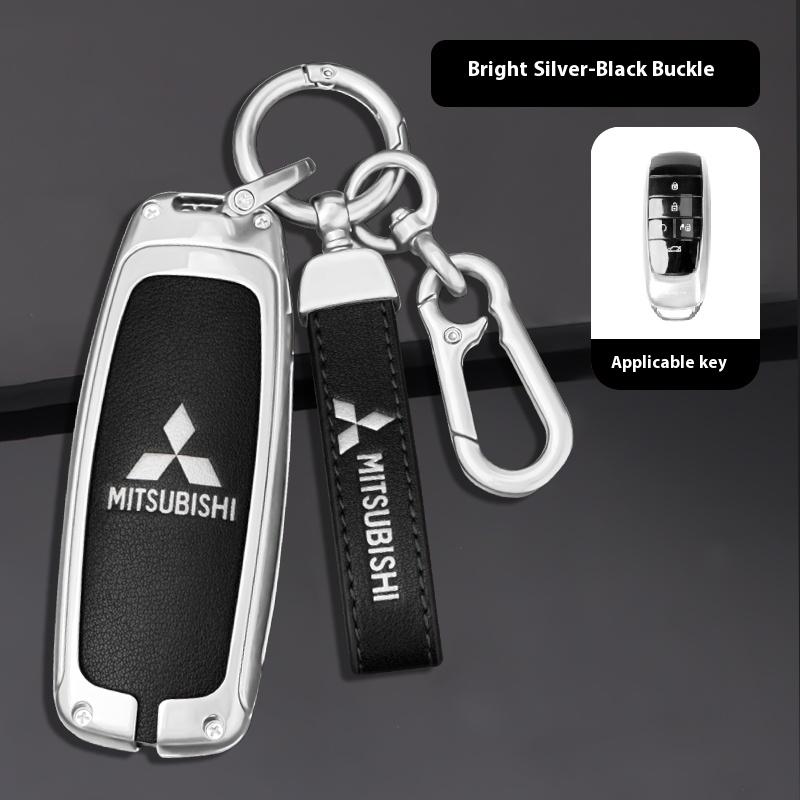 For Mitsubishi Outlander Pajero L200 Triton Colt Lancer Ex Evolution X Ralliart Asx Car Zinc Alloy Key Case Bag Metal Key Shell