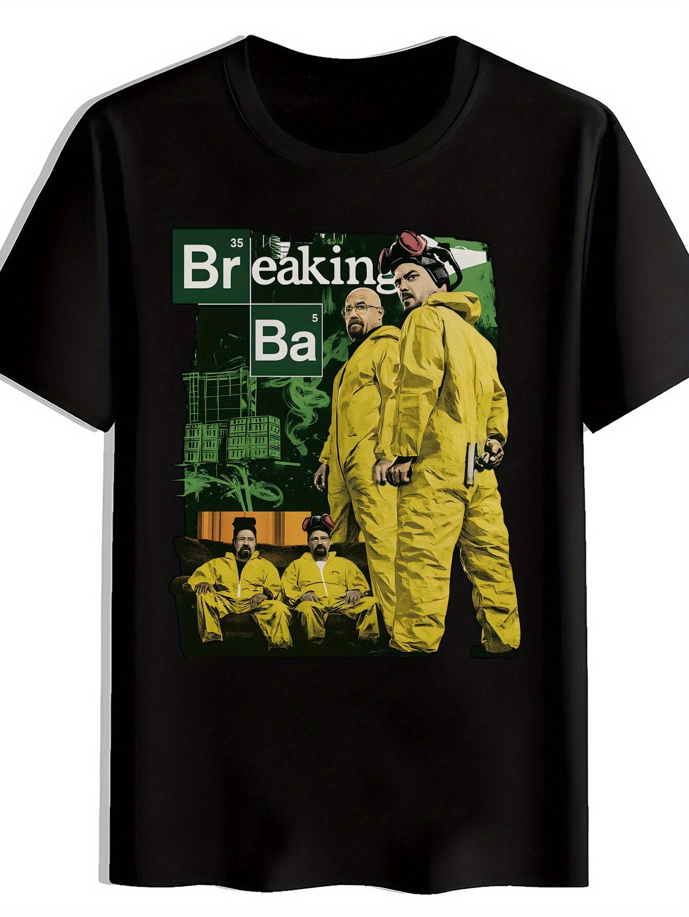 T-shirt Breaking Bad TV Show Graphic - Bold Breaking Bad Text & Characters Design XS