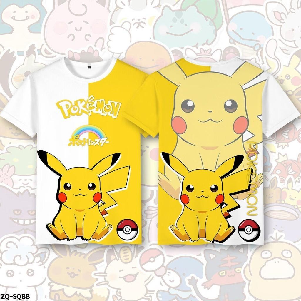 Fashionable Pok É Mon Children's 3D Printed Cartoon Short Sleeved T-shirt