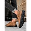 Men's Trendy Leather Shoes, Outdoor Workwear, Retro Stitching, Mid To High Cut, Fashionable and Casual Men's Leather Shoes