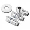3 Way Angle Valve Grey One Inlet Three Outlets Silver