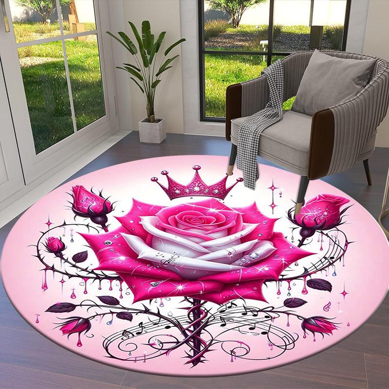 1pc Office Carpet Chair Mats Royal Rose Symphony Perfect for Decorating Office Chairs, Living Rooms, Or Bedrooms.YDT242