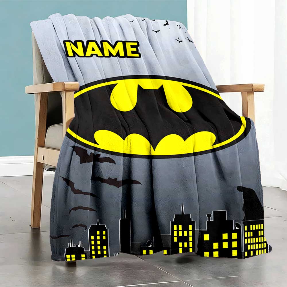 Warner Bros. Films (22) Personalized Text Blanket Cozy Personalized Blanket Comfortable Versatile for Couch Office Chair Seaside Nap for All Occasions
