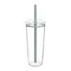 Portable Straw Cup 20oz Colorful Tritan Tumbler for Iced Coffee Juice Tea Milk Dishwasher Safe Drinkware Gift for Teens